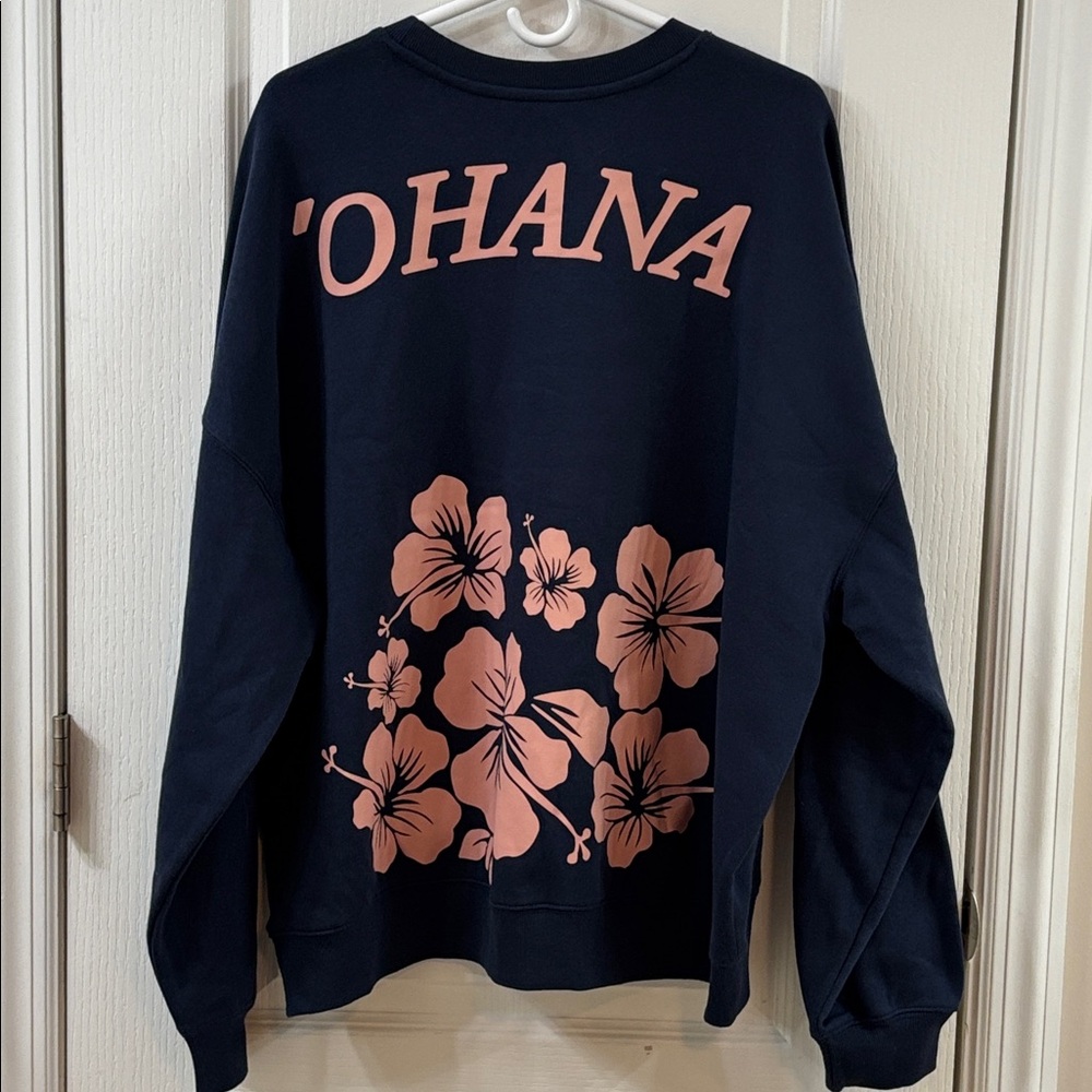NWOT Disney STITCH Ohana Means Family Floral Sweatshirt X-Large - Picture 3 of 4